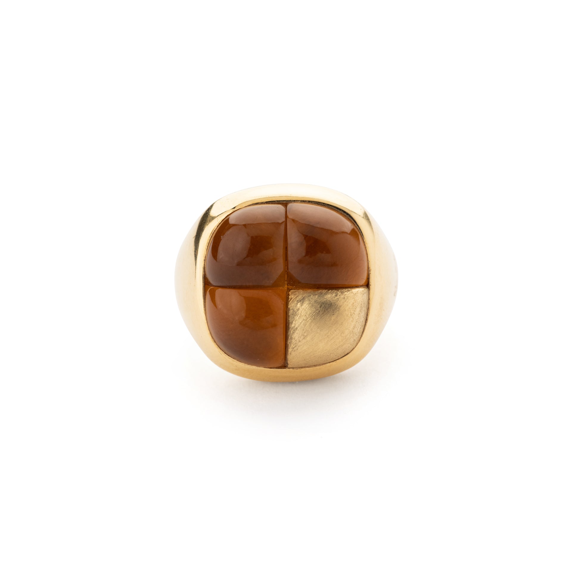Pomellato "Mosaic" ring, in 18K yellow gold and citrine
