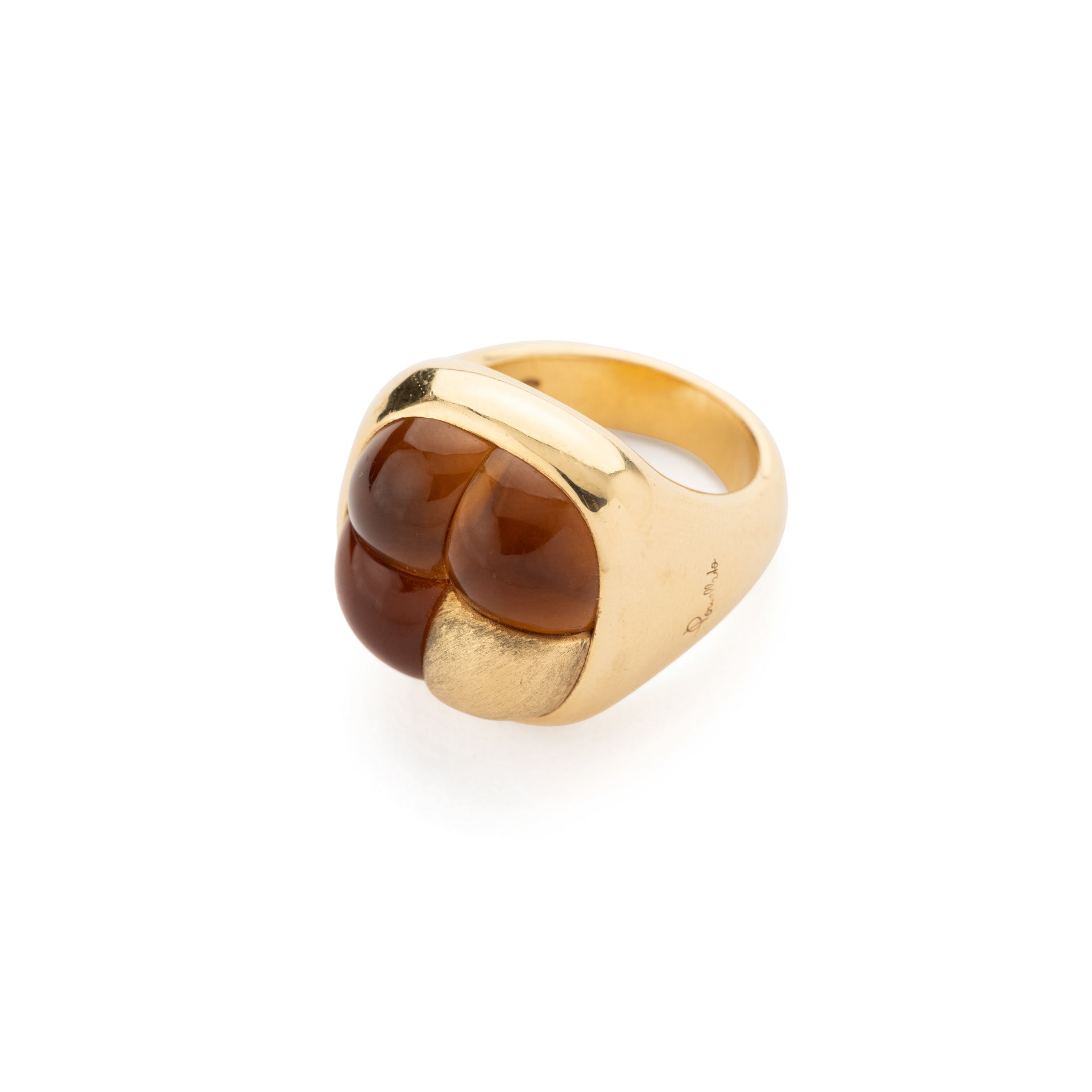Bague Pomellato "Mosaïque", en or jaune 18K et citrine