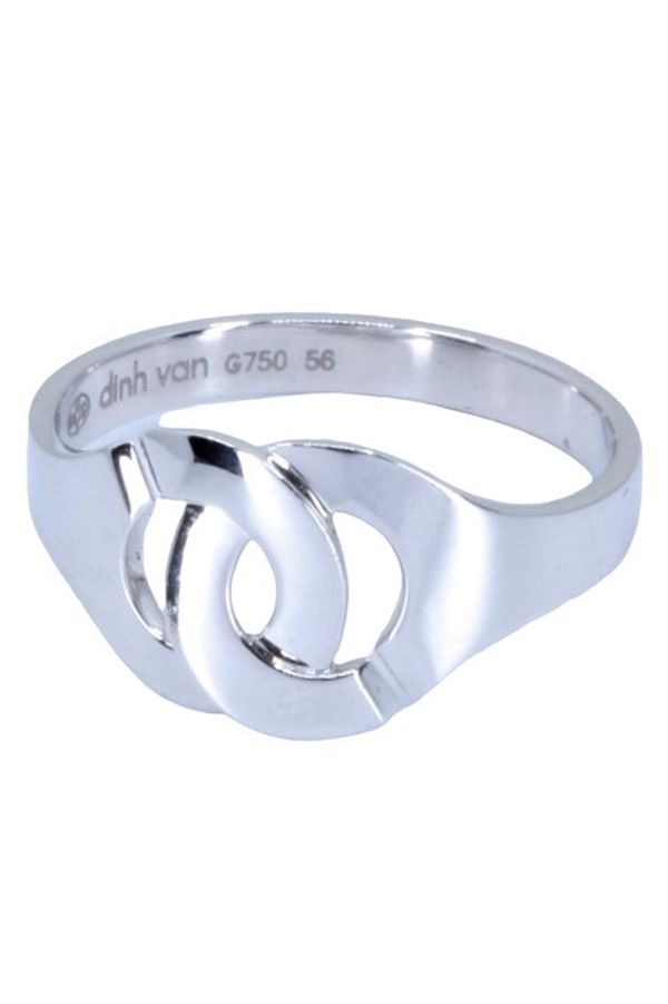 DINH VAN R10 WHITE GOLD HANDCUFFS RING