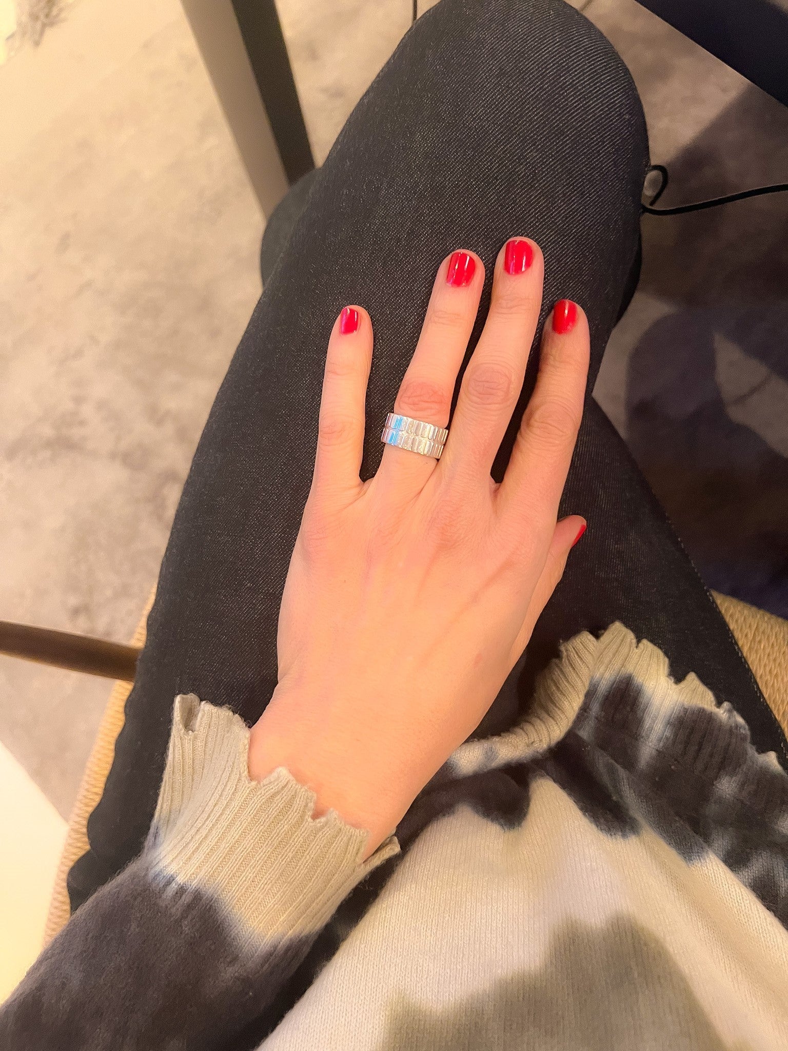 Hermès ring in white gold