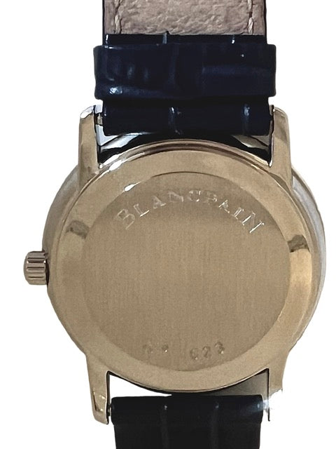 Blancpain, Villeret watch in steel on leather