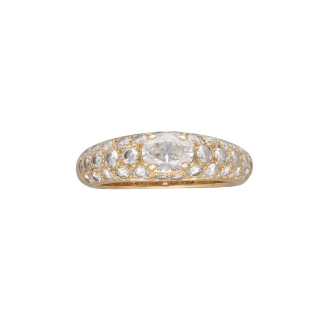 Boucheron bague "Axelle" or jaune 18K et diamants - Maison Eloe
