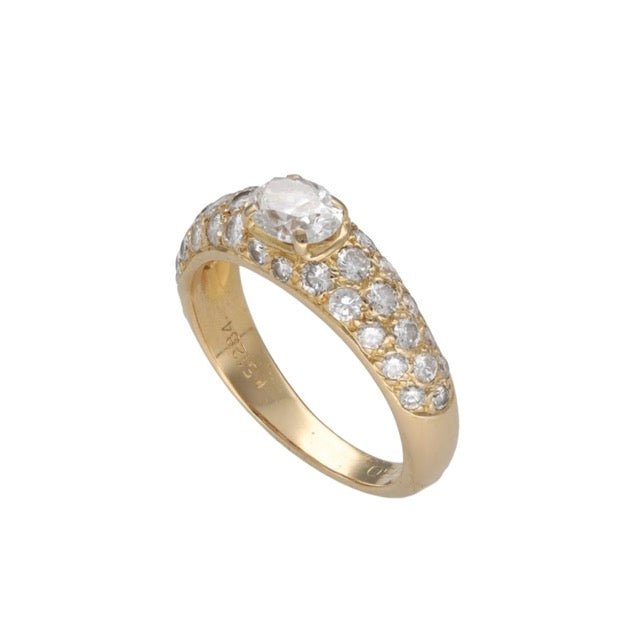 Boucheron bague "Axelle" or jaune 18K et diamants - Maison Eloe