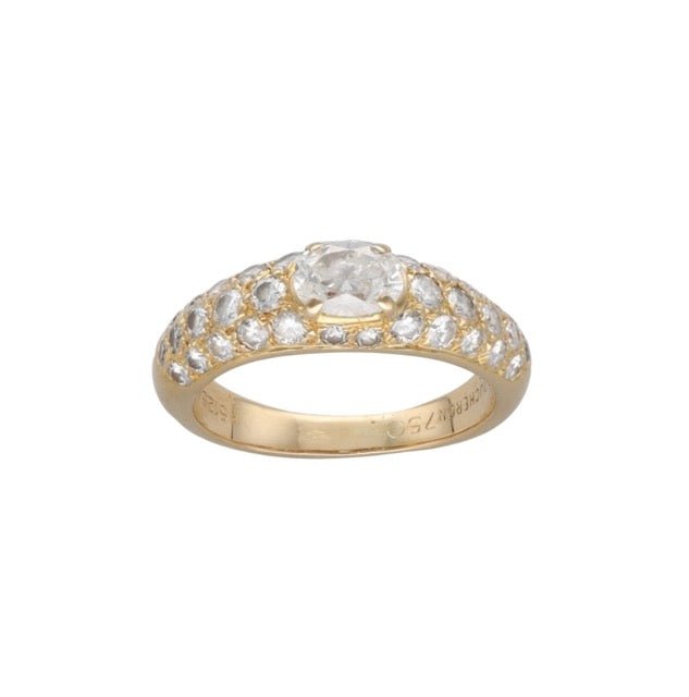 Boucheron bague "Axelle" or jaune 18K et diamants - Maison Eloe