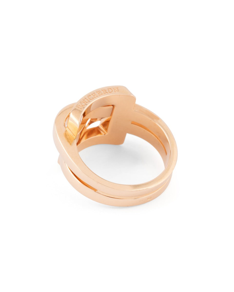 Boucheron "Déchainée" ring in 18K rose gold and diamonds