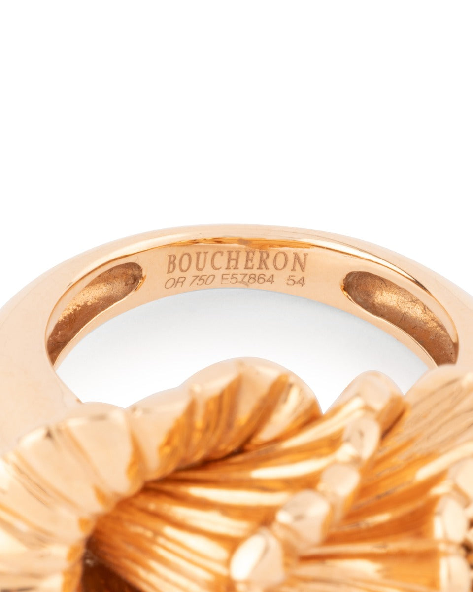 Boucheron, "Exquises Confidences" ring in pink gold and diamonds