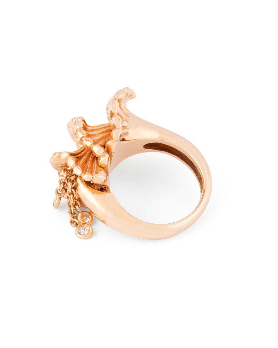 Boucheron, "Exquises Confidences" ring in pink gold and diamonds