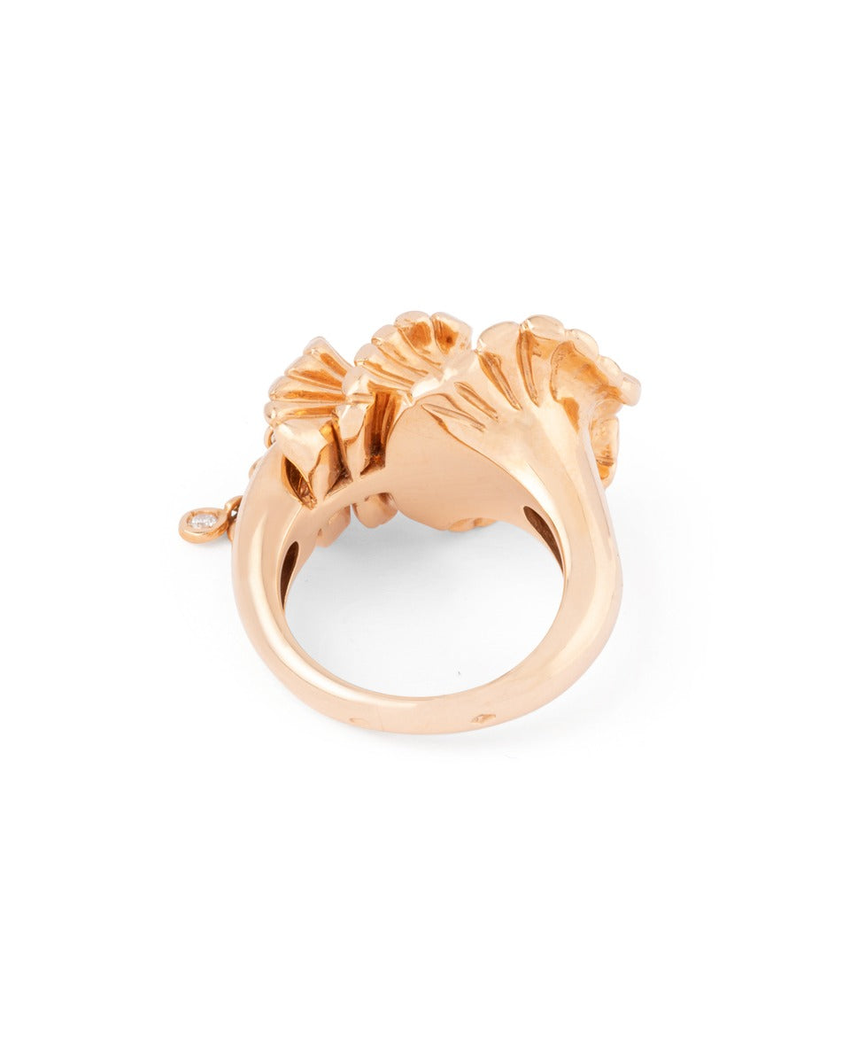 Boucheron, "Exquises Confidences" ring in pink gold and diamonds