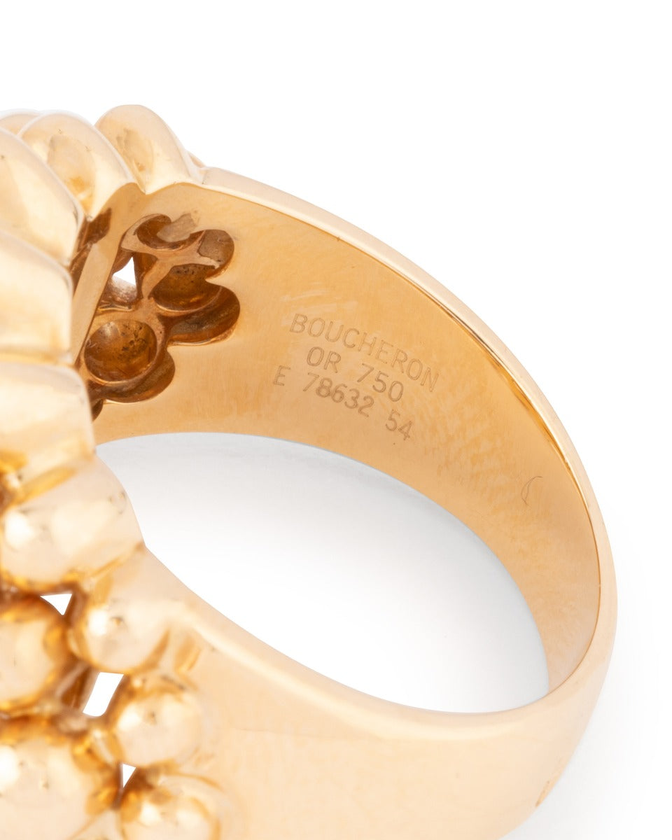 Boucheron bague "Grains de raisin" en or jaune 18 K