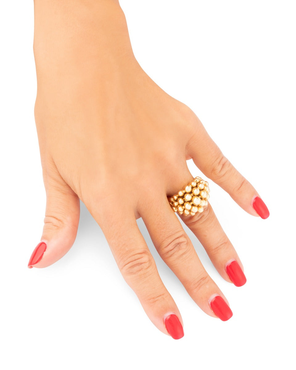 Boucheron "Grains de raisin" ring in 18K yellow gold