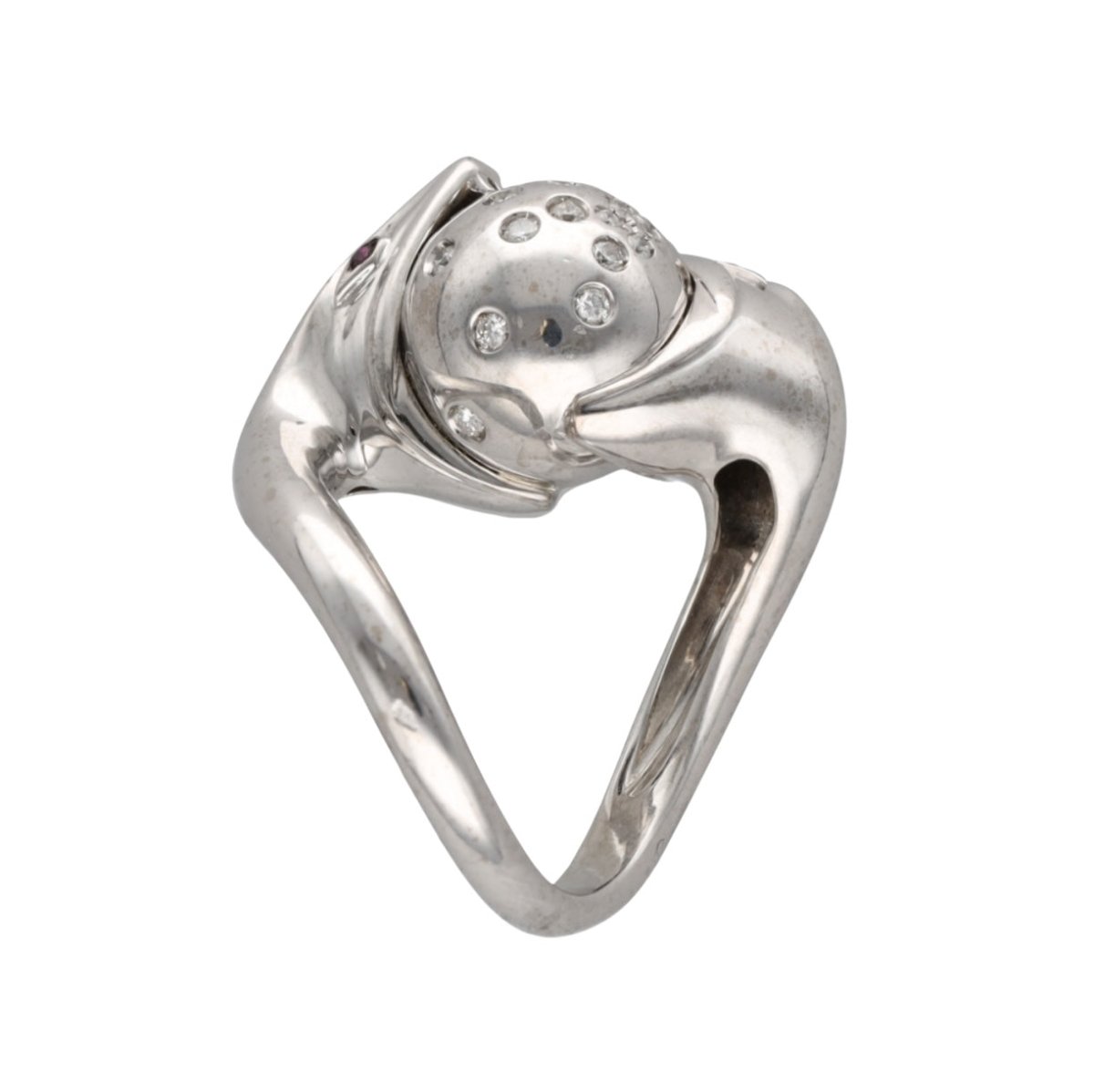Boucheron bague "Trouble" en or gris et diamants - Maison Eloe
