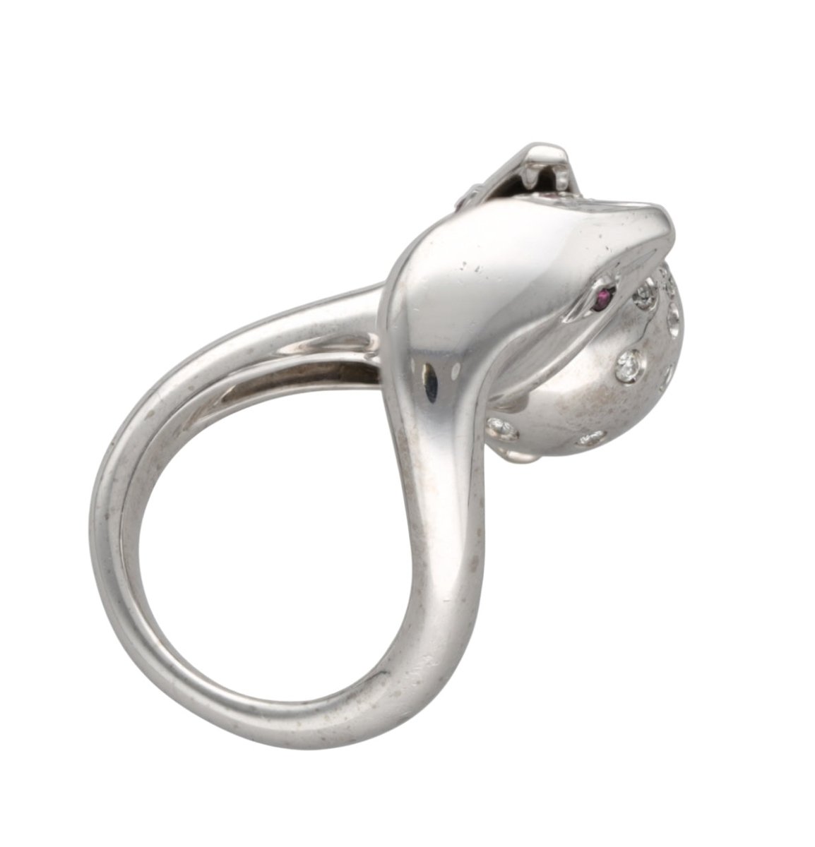 Boucheron bague "Trouble" en or gris et diamants - Maison Eloe