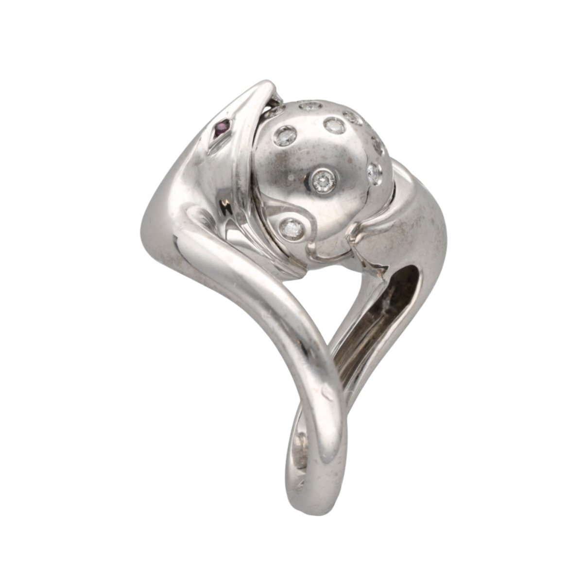 Boucheron bague "Trouble" en or gris et diamants - Maison Eloe