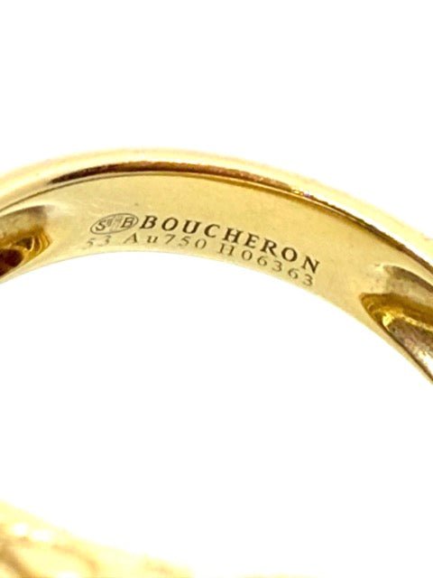 Boucheron bague Serpent Bohème XL or jaune diamants - Maison Eloe