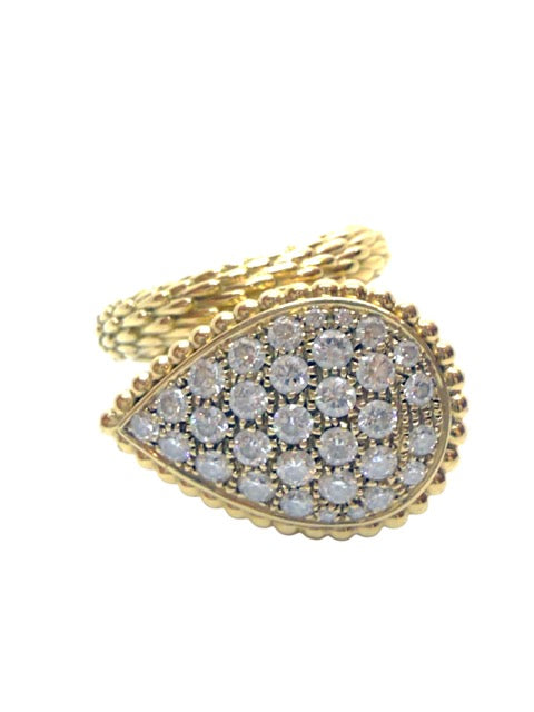 Boucheron Serpent Bohème XL ring yellow gold diamonds