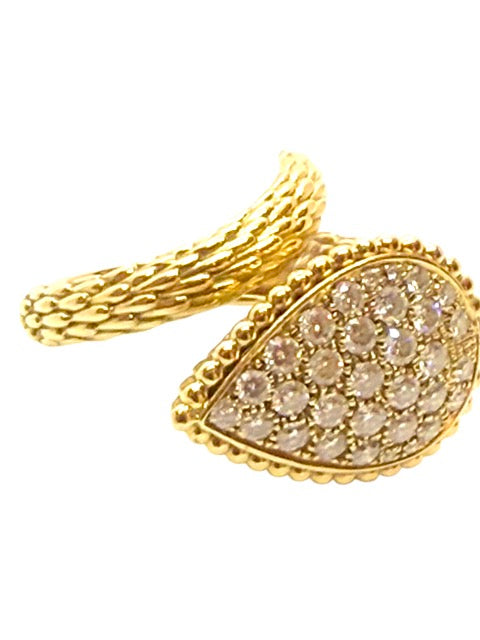 Boucheron Serpent Bohème XL ring yellow gold diamonds