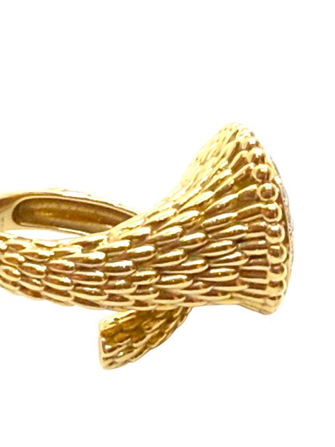Boucheron Serpent Bohème XL ring yellow gold diamonds