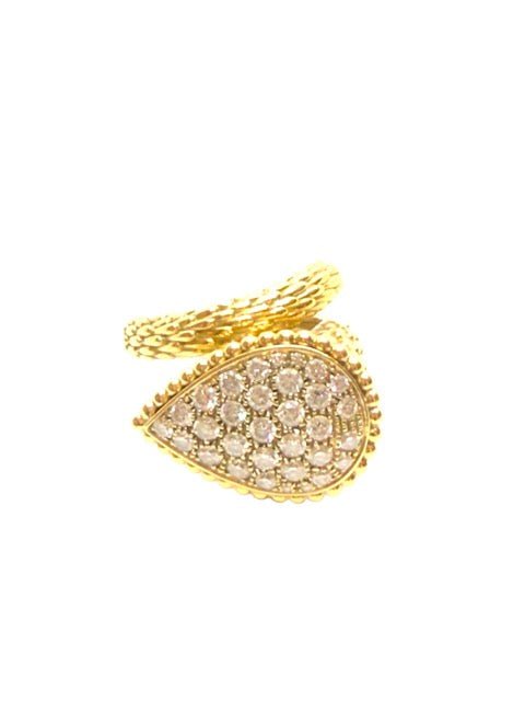 Boucheron bague Serpent Bohème XL or jaune diamants - Maison Eloe