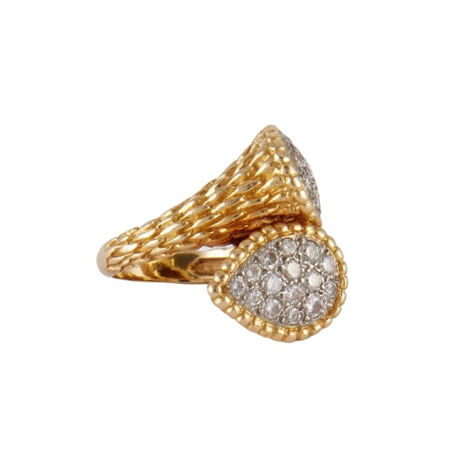 Boucheron Serpent Bohème ring in vintage gold and diamonds