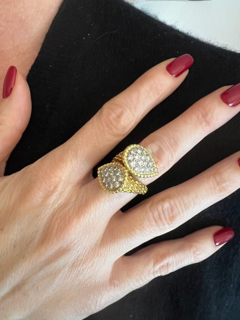 Boucheron Bague Serpent Bohème or diamants vintage