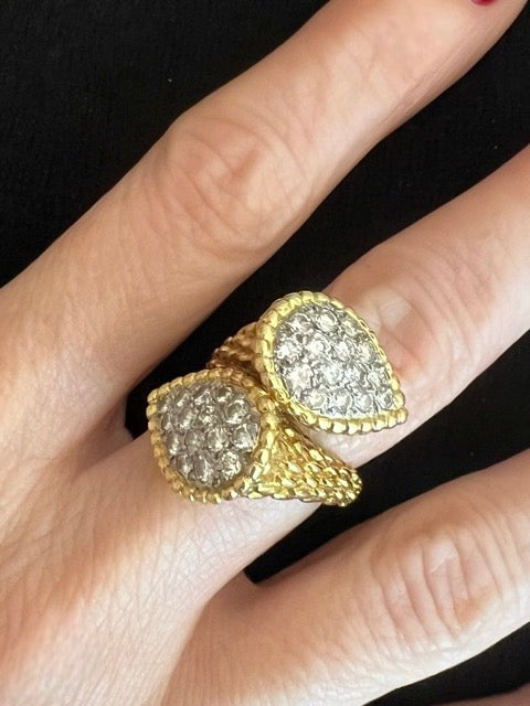Boucheron Serpent Bohème ring in vintage gold and diamonds