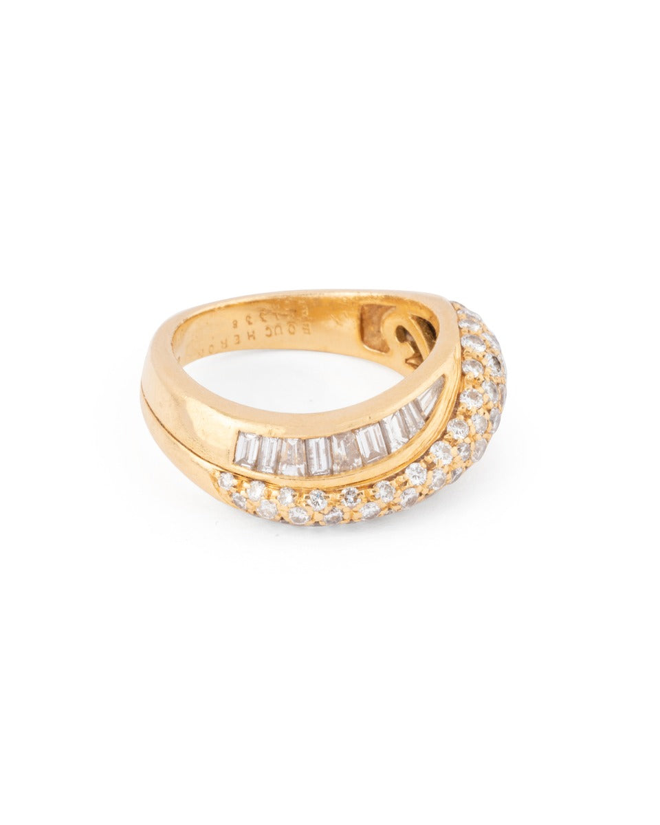 Boucheron 18K yellow gold and diamond ring