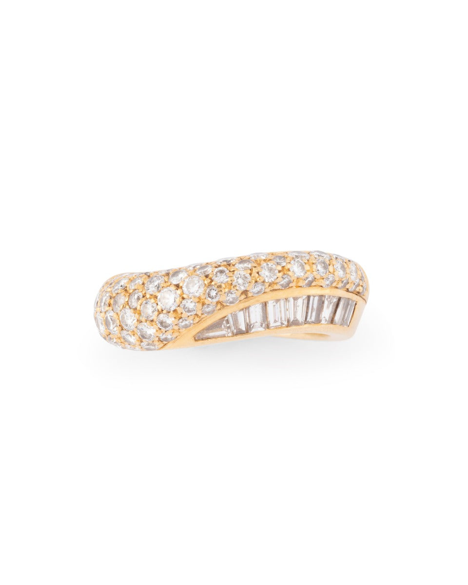 Boucheron bague or jaune 18 K et diamants