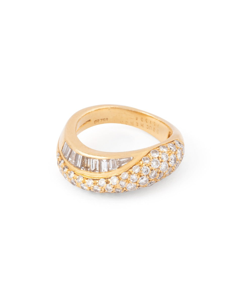 Boucheron 18K yellow gold and diamond ring