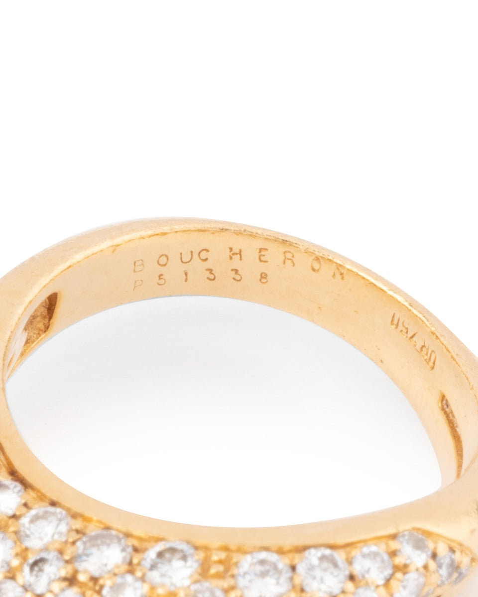 Boucheron bague or jaune 18 K et diamants