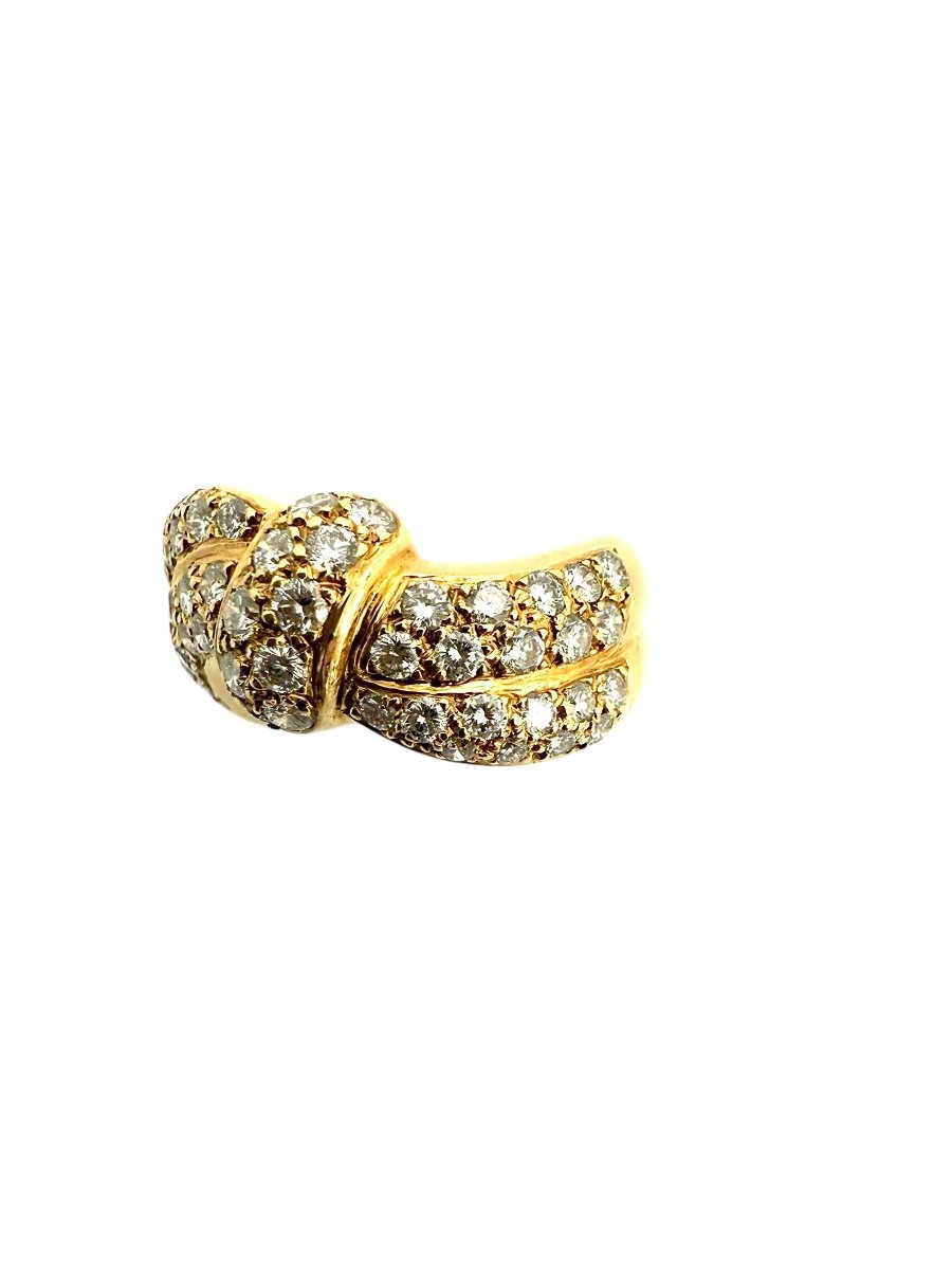 Boucheron bague en or jaune et diamants - Maison Eloe