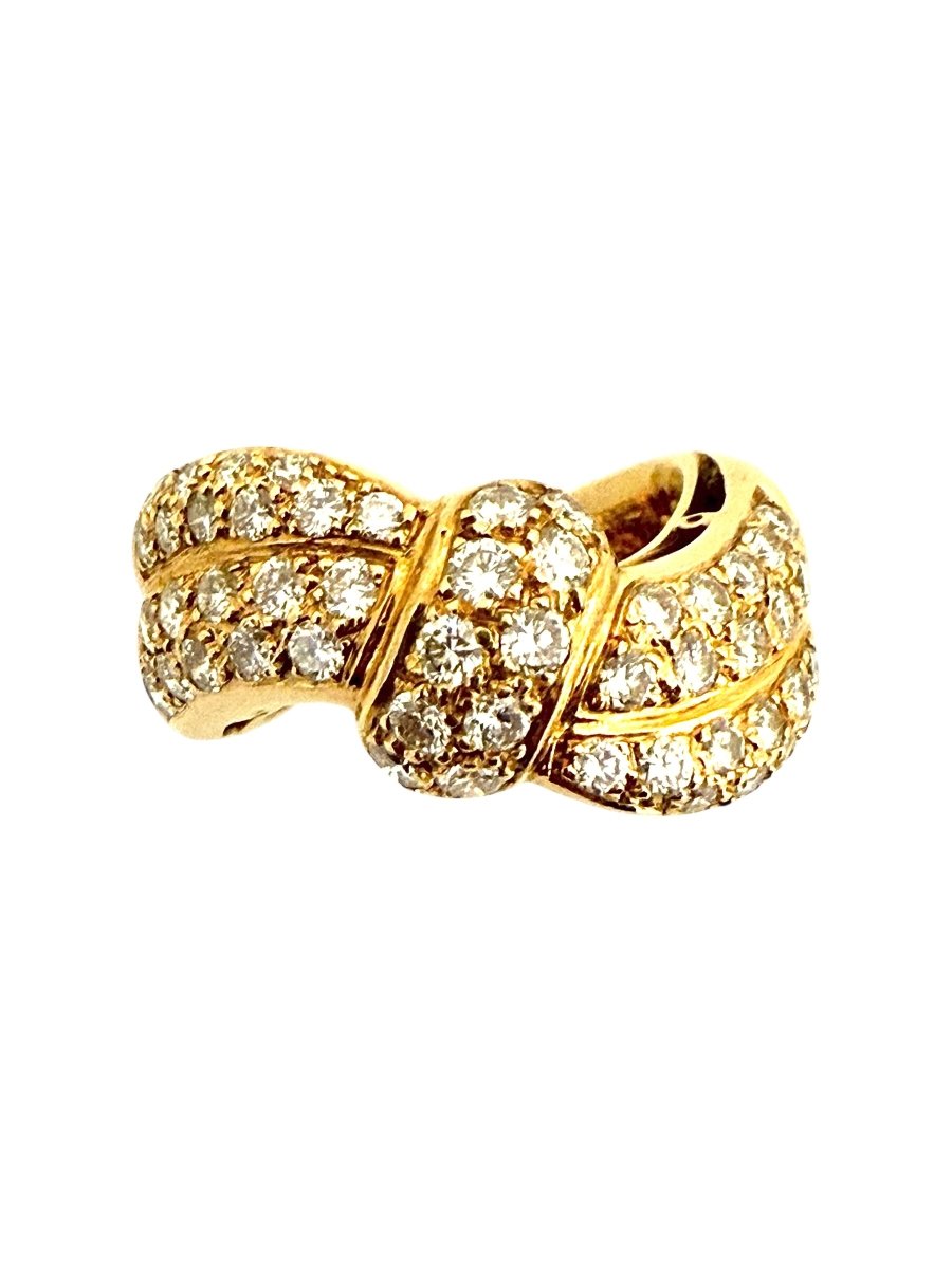 Boucheron bague en or jaune et diamants - Maison Eloe