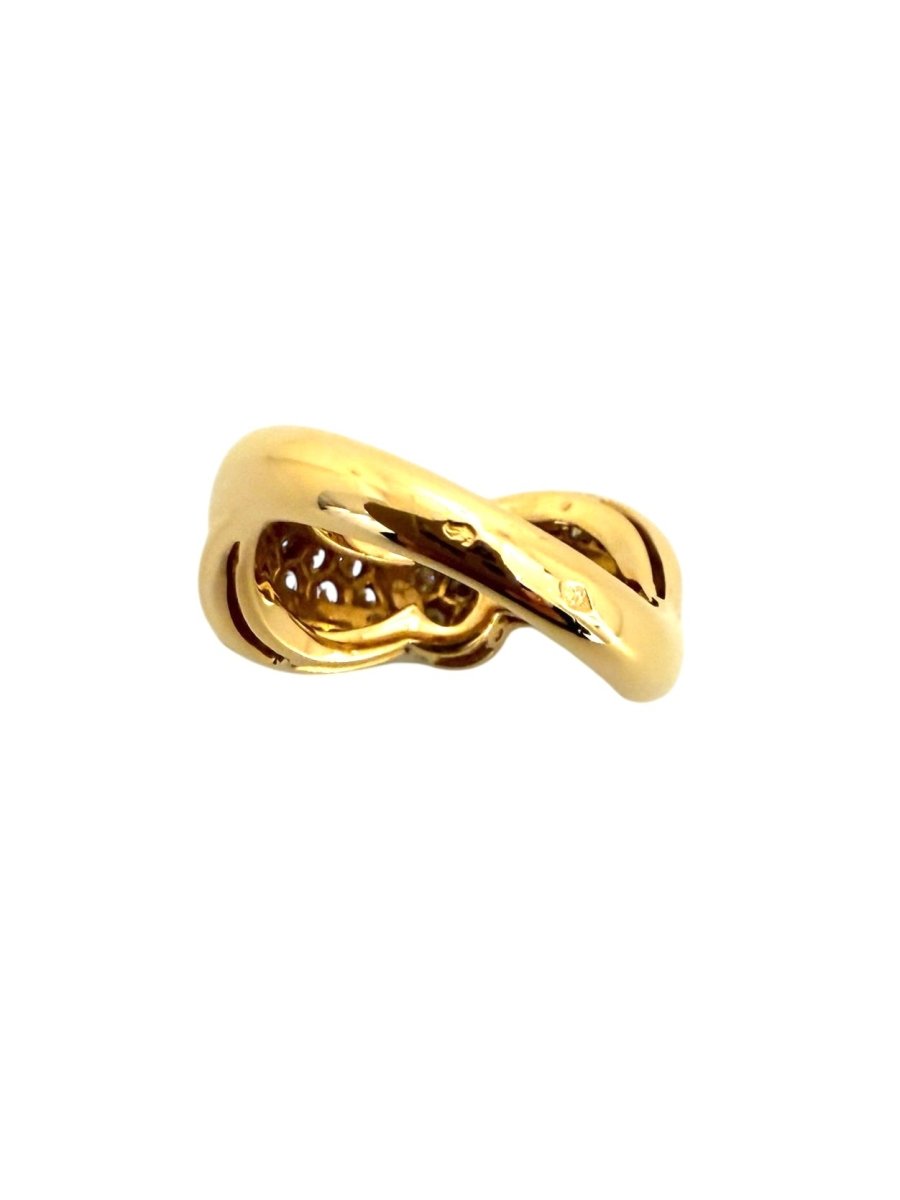 Boucheron bague en or jaune et diamants - Maison Eloe