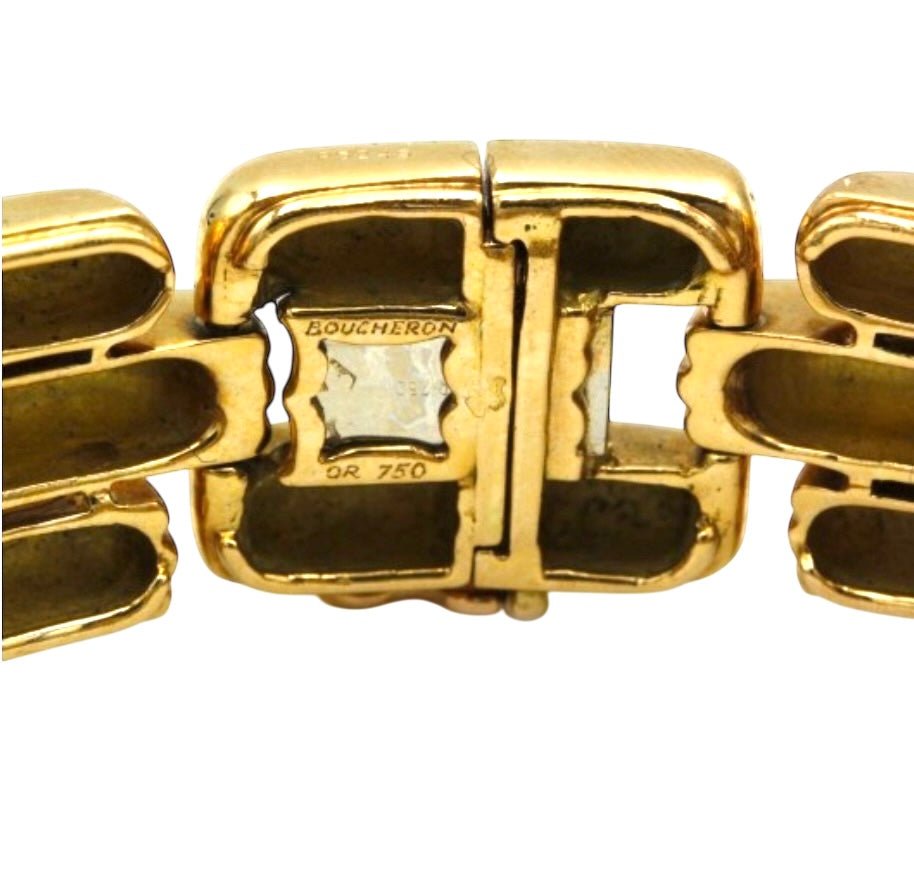 Boucheron bracelet en or jaune 18K vintage - Maison Eloe