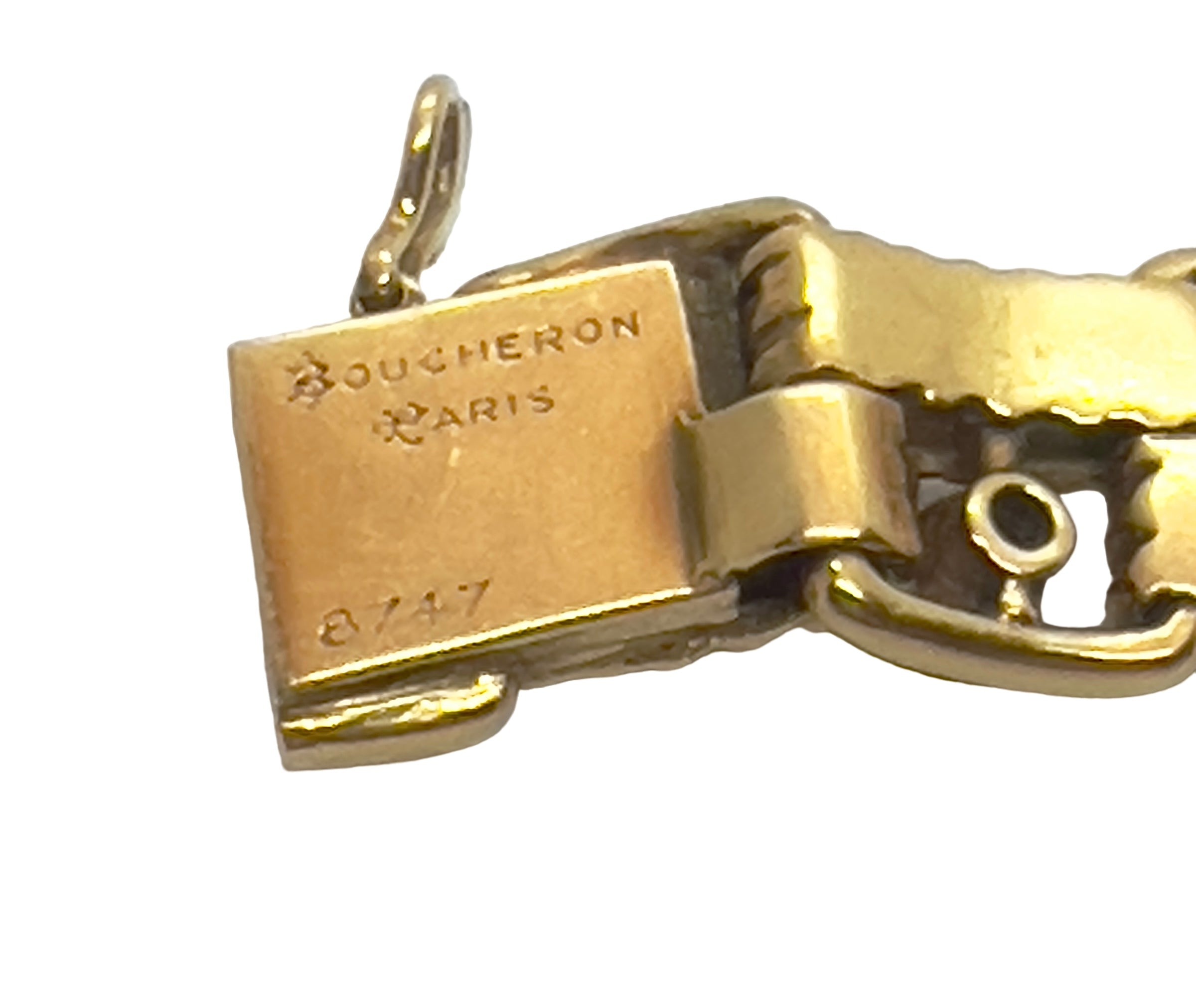 Boucheron, bracelet vintage en or jaune 18K orné de rubis