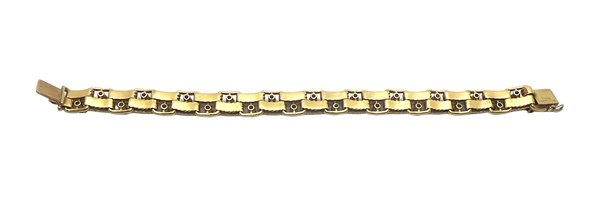 Boucheron, bracelet vintage en or jaune 18K orné de rubis