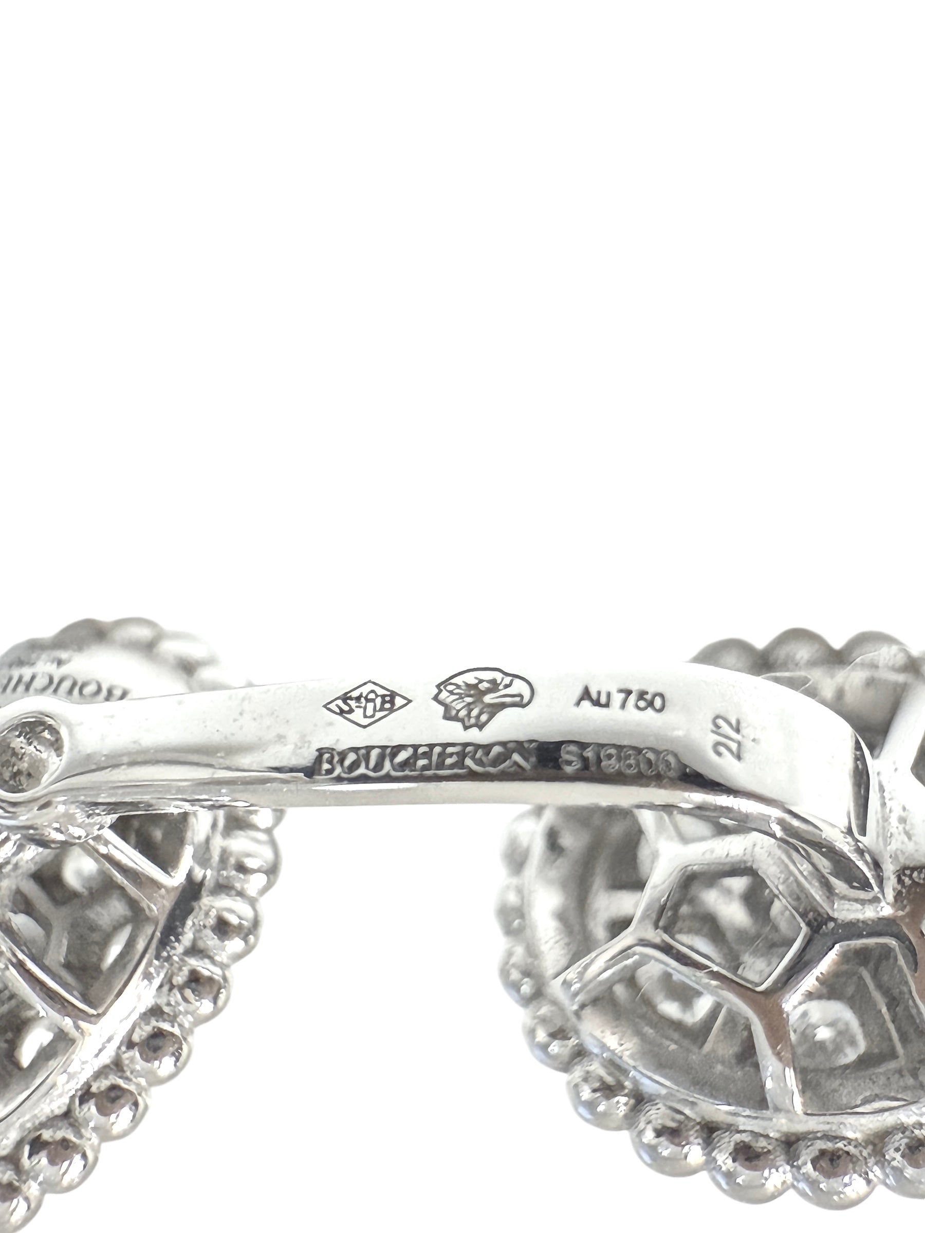 Boucheron a single "Serpent Bohème" earring in white gold and diamonds, new, full set