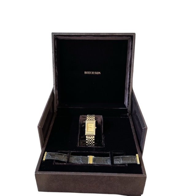 Boucheron montre "Reflet" or jaune quartz - Maison Eloe