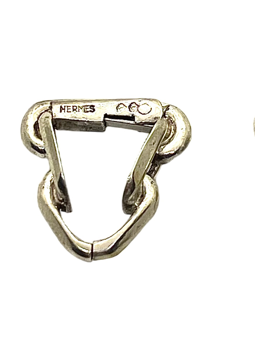 Hermès silver cufflinks by Rollang fils & Cie