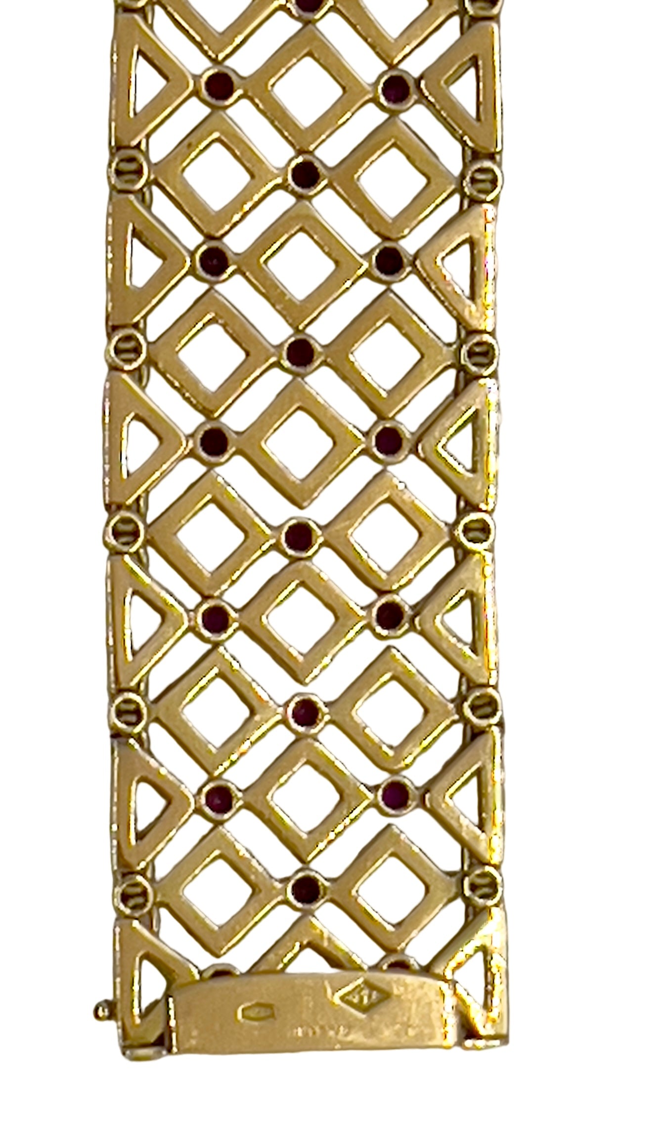 Bracelet Bulgari vintage, or jaune 18K et rubis
