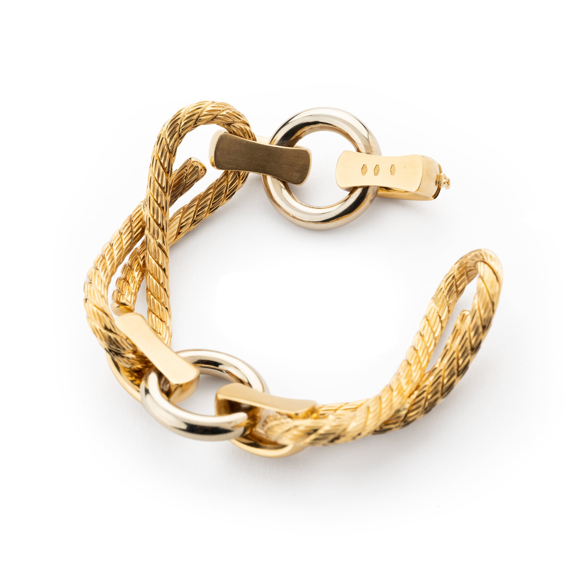 Carlo Weingrill, bracelet en or jaune et blanc 18K