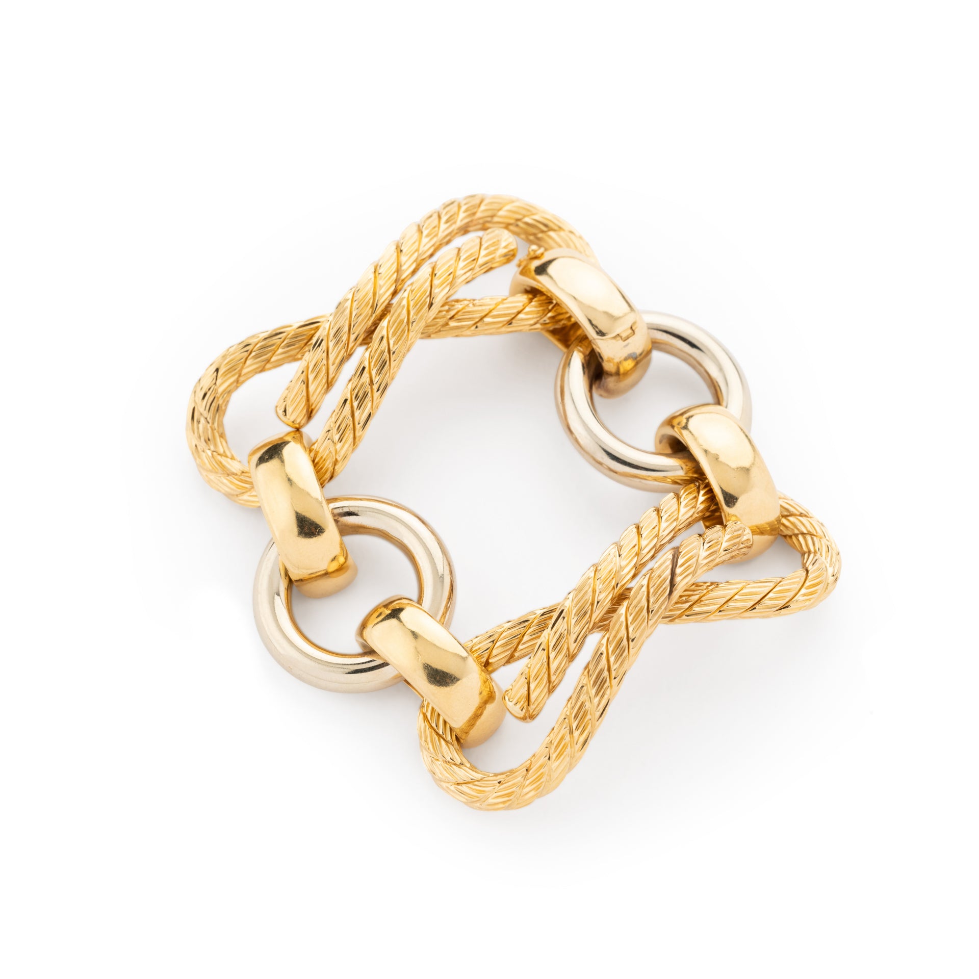 Carlo Weingrill, bracelet en or jaune et blanc 18K