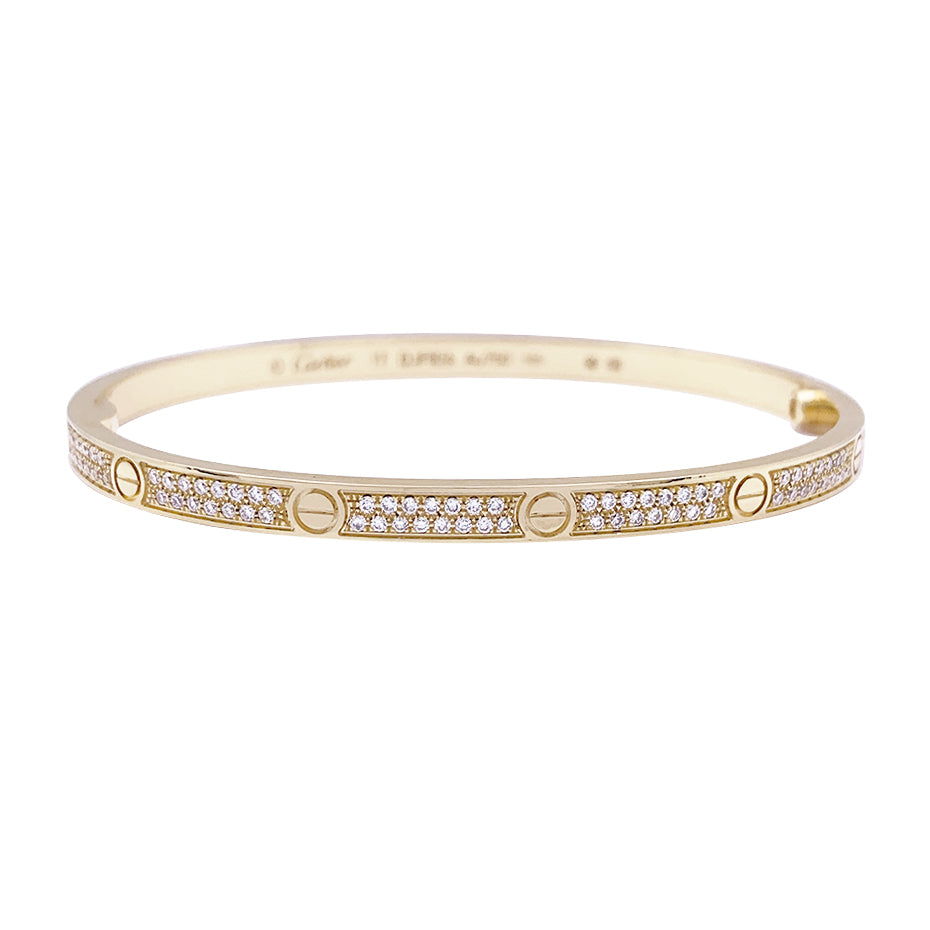 Cartier bracelet, "Love", yellow gold and diamonds.