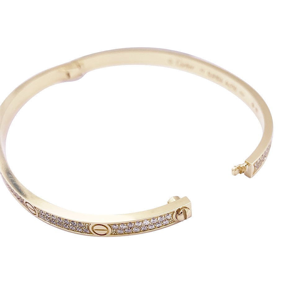 Cartier bracelet, "Love", yellow gold and diamonds.