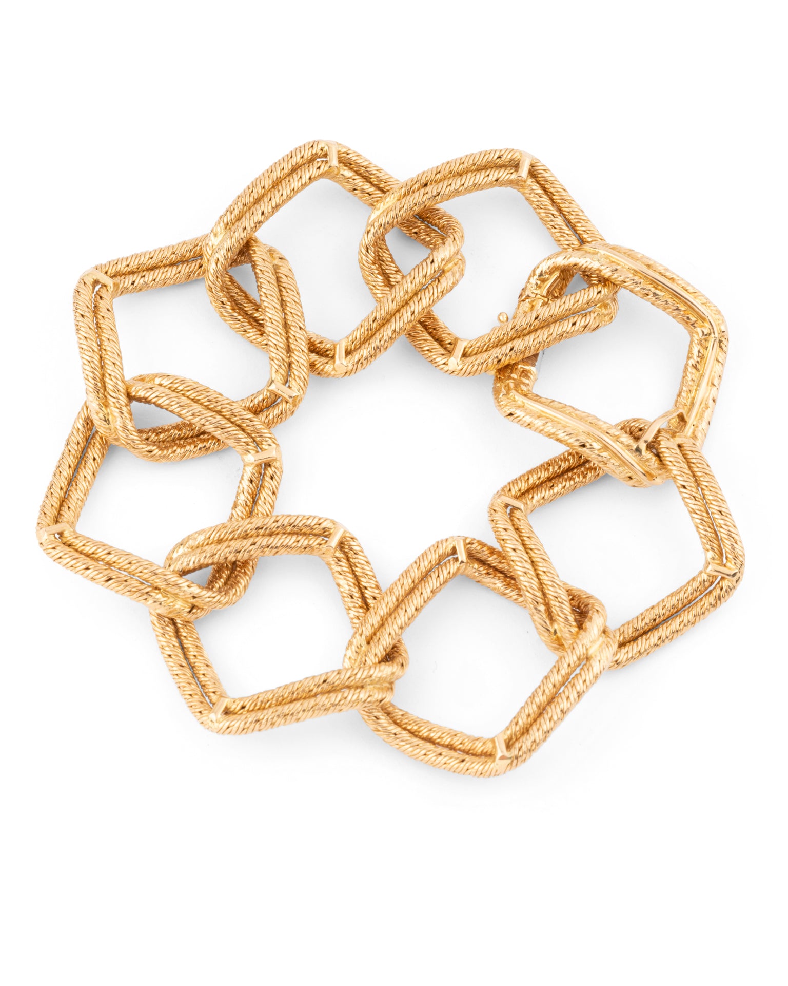 A George Lenfant Bracelet, "Paillette" in yellow gold