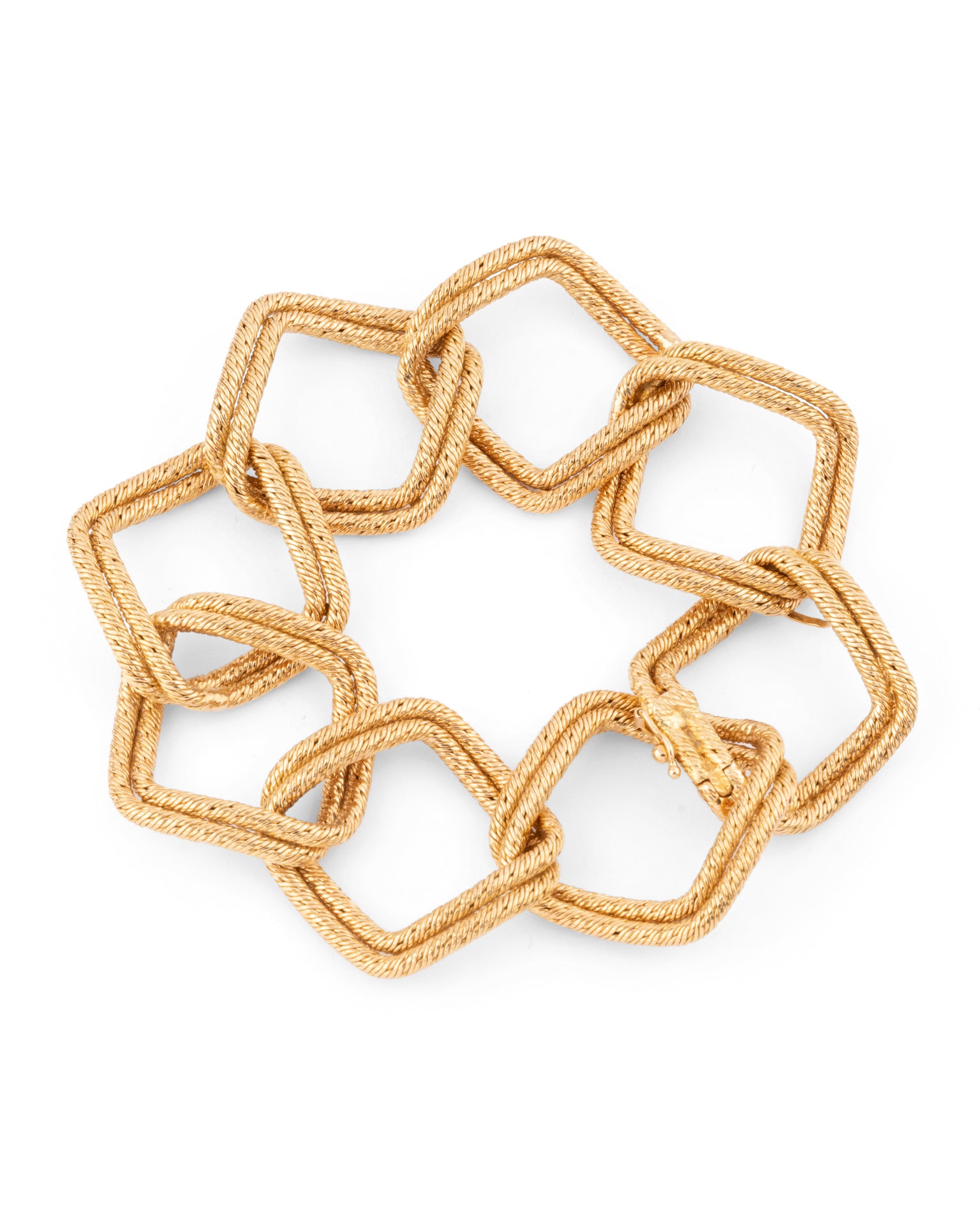 Un Bracelet George Lenfant, "Paillette" en or jaune