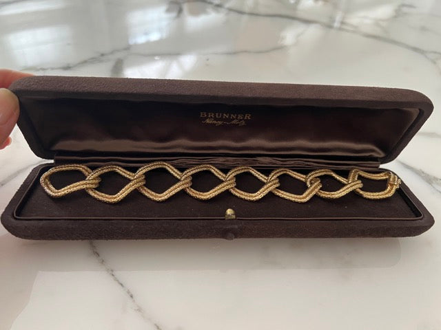 A George Lenfant Bracelet, "Paillette" in yellow gold