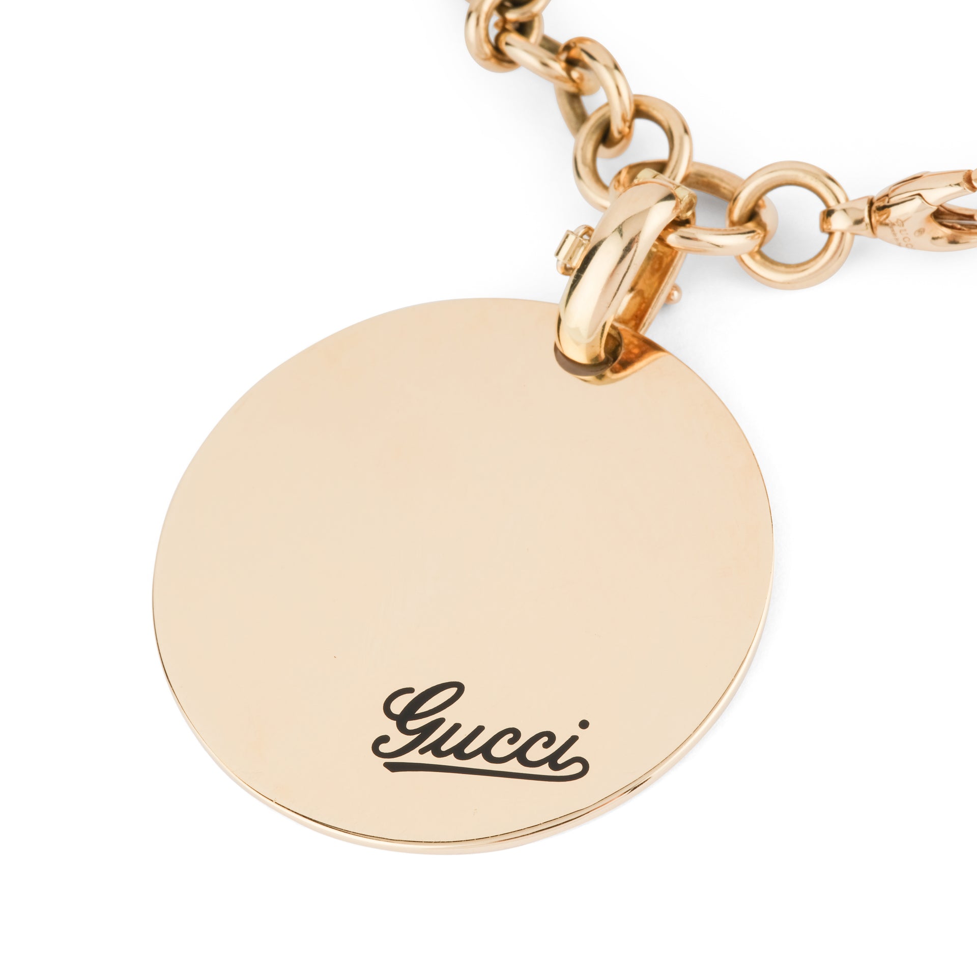 Bracelet Gucci en or jaune 18K et émail noir