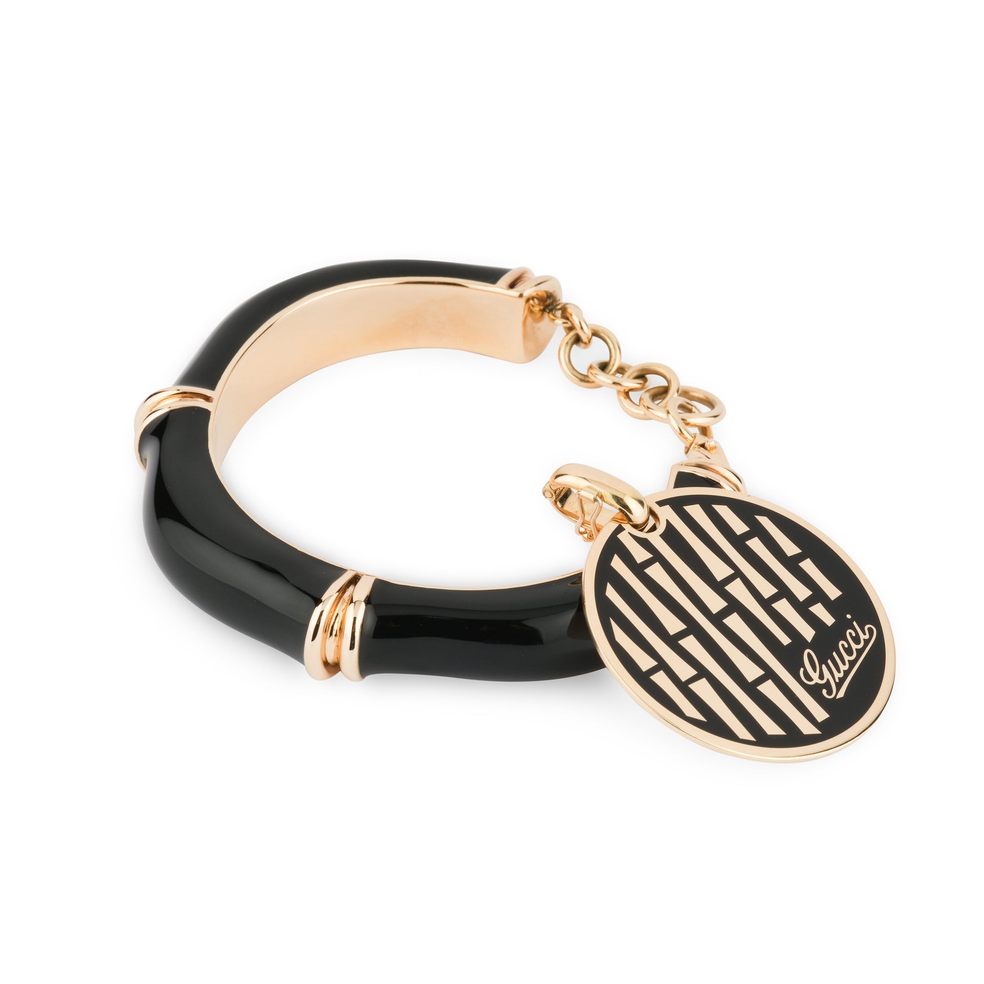 Gucci bracelet in 18K yellow gold and black enamel