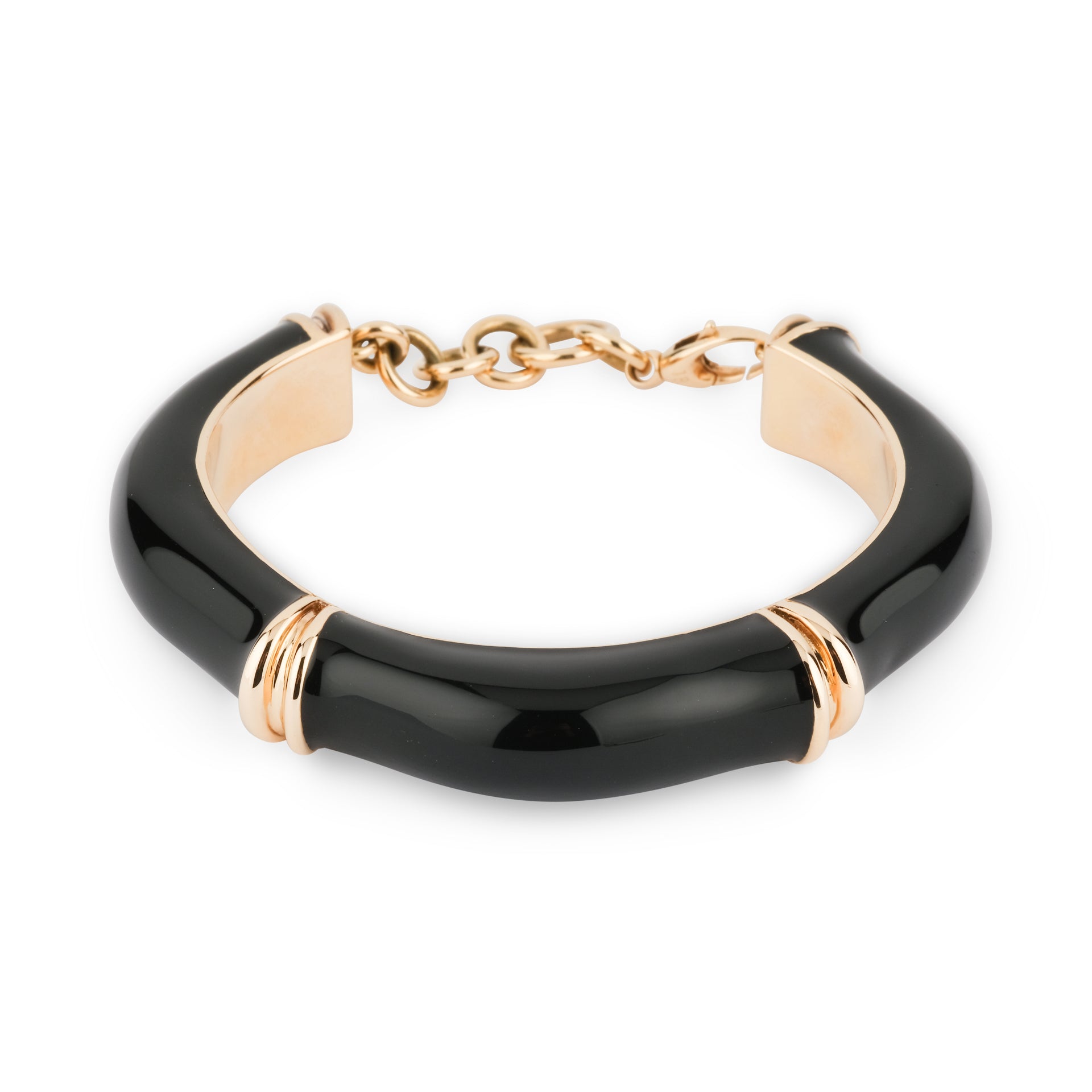 Gucci bracelet in 18K yellow gold and black enamel