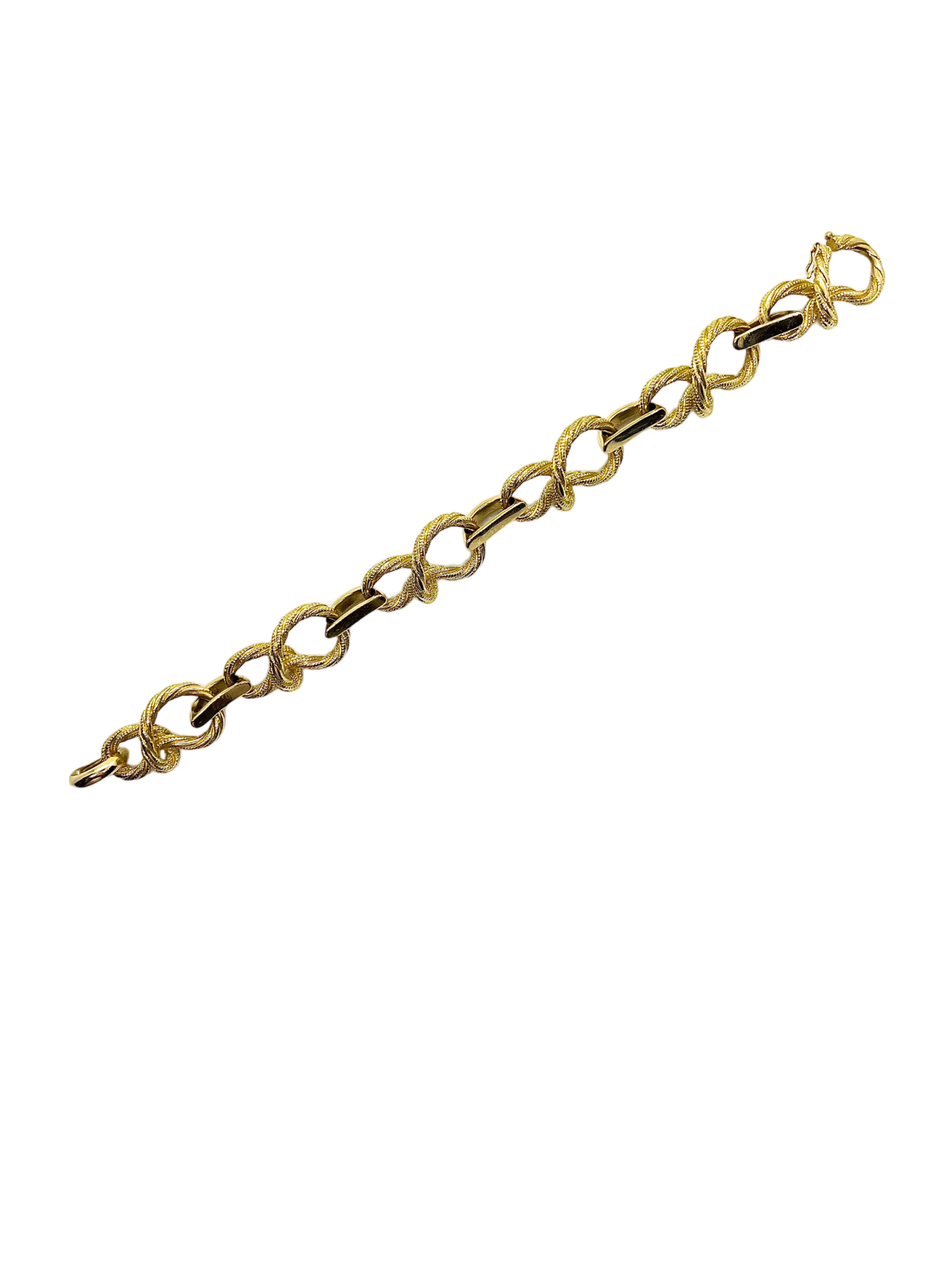 Bracelet vintage signé Gaëtan de Percin en or jaune 18K